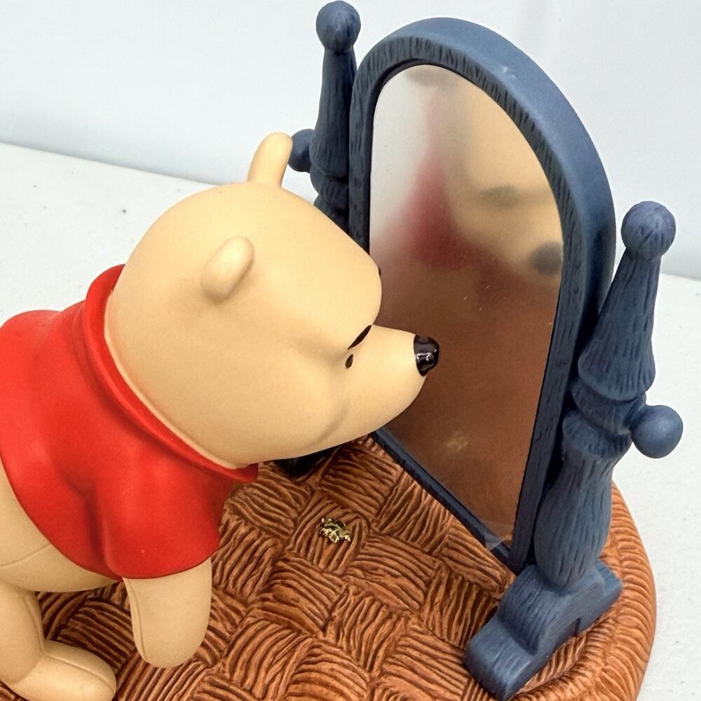 Disney Winnie the Pooh & Friends Winnie Looking in the Mirror Porcelain Figurine - Picture 4 of 8